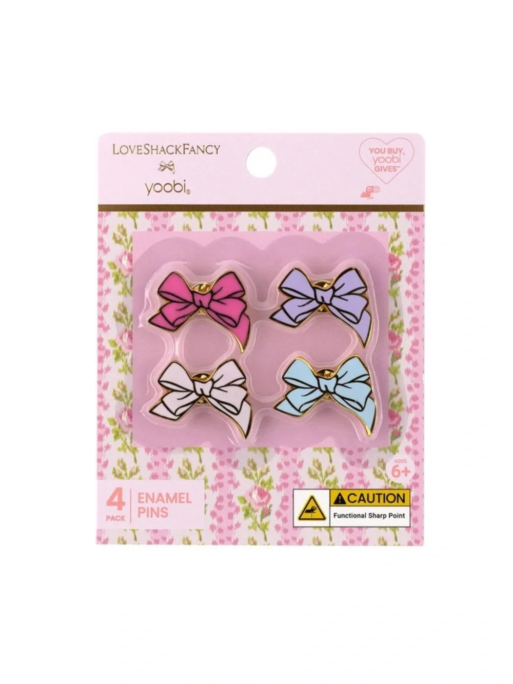LoveShackFancy Bow Enamel Pin Set